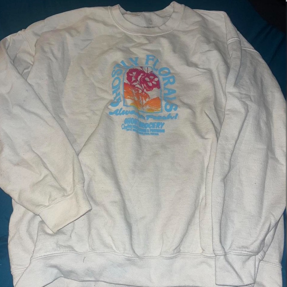 Lonely ghost, floral, crewneck oversized